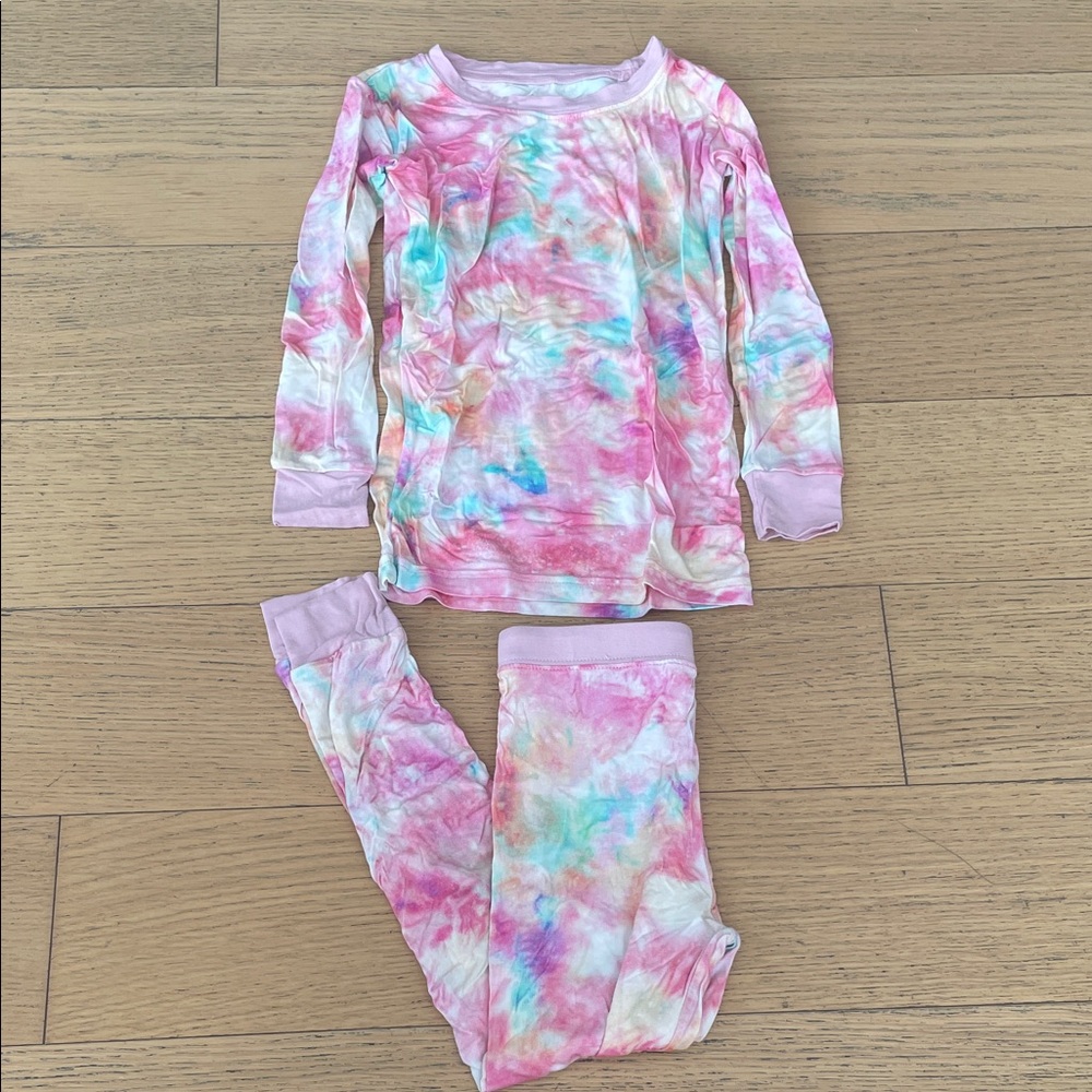 Little Sleepies Pastel Tie-Dye Pajama Set Sz 3T!